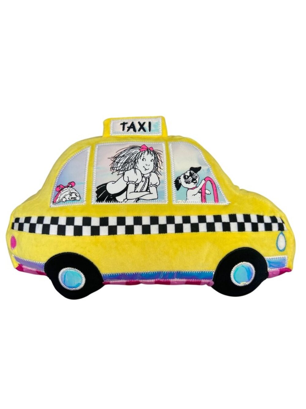 YOTTOY Eloise Taxi Plush Pillow Yellow Pink Stripe Collectible Decor 2023